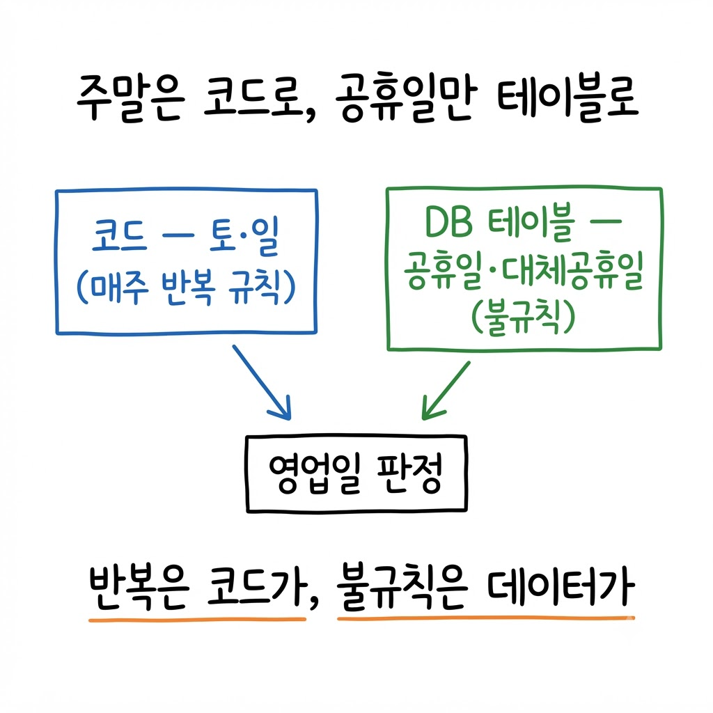 공휴일마다 마감 문의가 반복됐습니다 — 달력일 -2가 범인이었습니다 그림 2