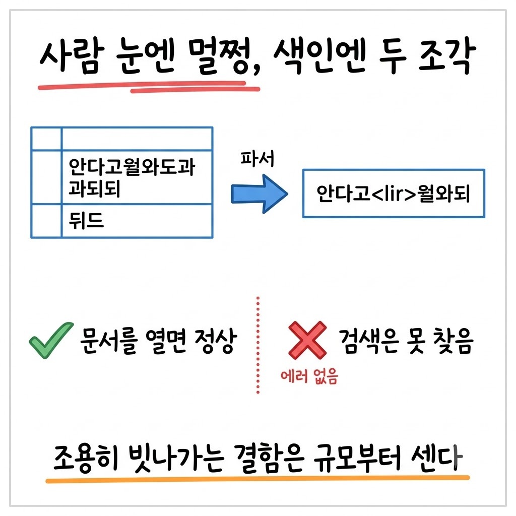 문서 파싱에서 갈린 낱말 4,421곳, 붙일지 띄울지를 코퍼스에 물어 정했습니다